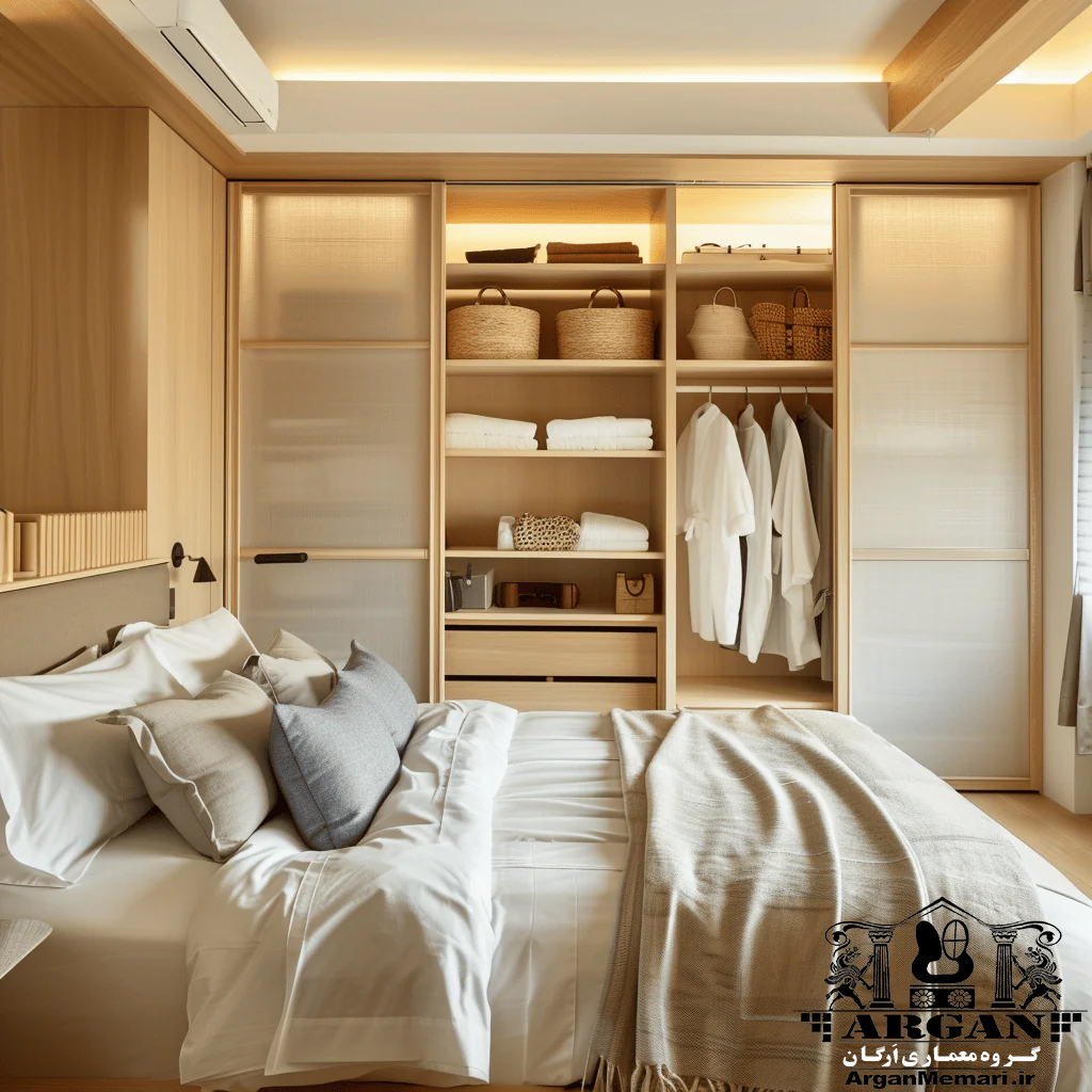 طراحی اتاق خواب با رنگ های زنده و گرم در بهبهان